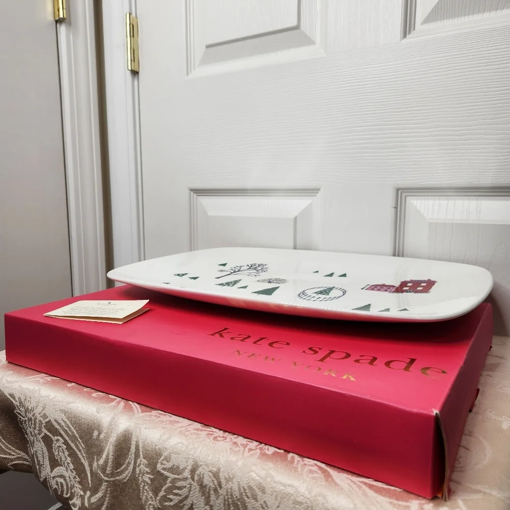 Kate Spade Lenox Arbor Village Oblong Platter NWT